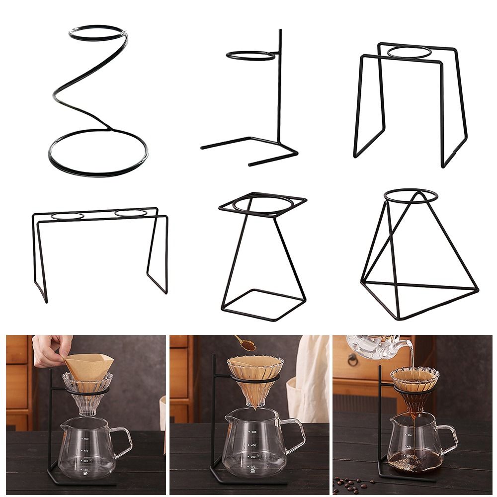 Coffee Tea Paper Cups - Zwarte Koffiefilter Bekerhouder Ijzeren Koffiebenodigdheden Koffiedruppelaar