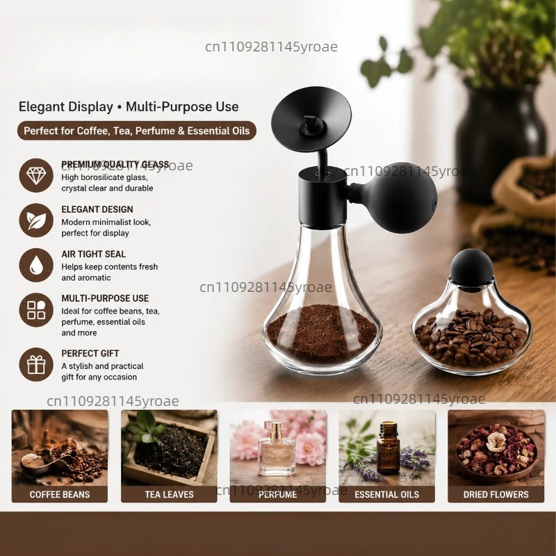 Coffee Bean & Tea Menu - Glazen aroma-monsterflesje voor koffiebonen, thee, parfum,