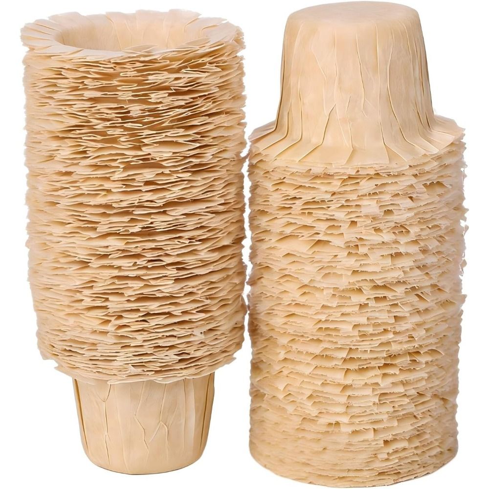 Coffee Tea Paper Cups - 50/100 stuks natuurlijke wegwerp koffiepapierfilters Gemakkelijke