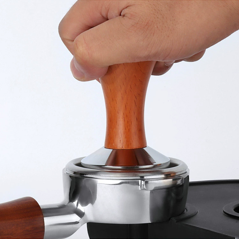 Coffee Tamper Leveler - Thuis Koffie Sabotage 49/51/53/58MM Houten Handvat