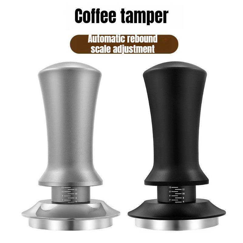 Coffee Tamper Leveler - 51/53/58mm Zwarte Koffie Handtamper Roestvrijstalen Basis