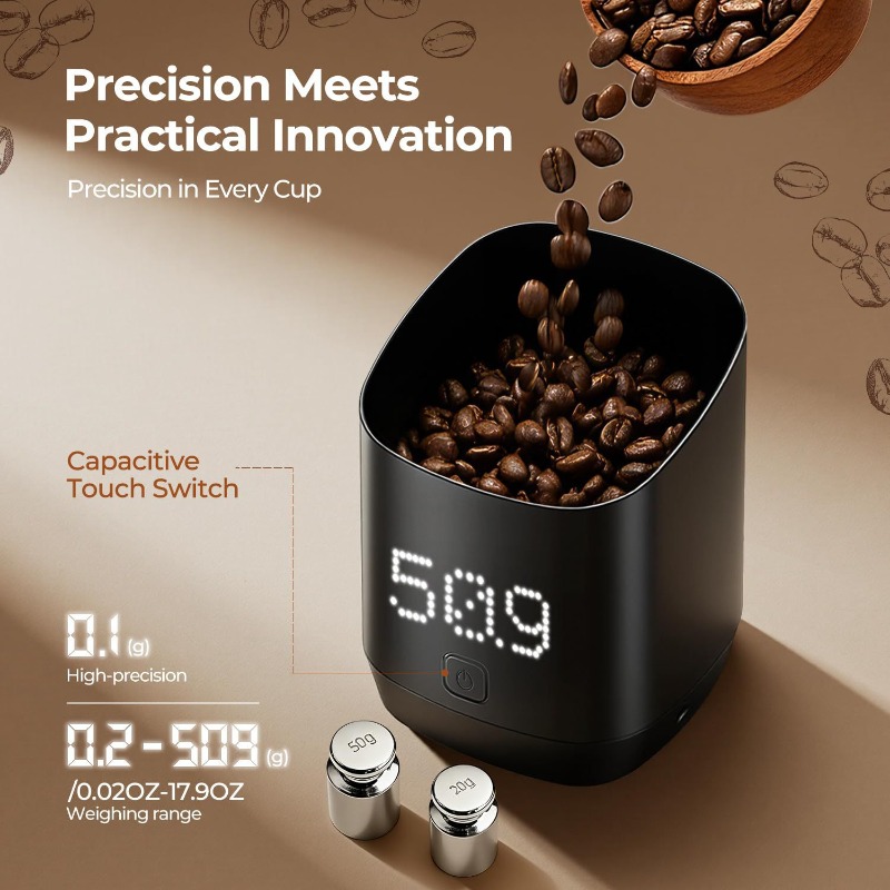 Coffee Tea Mugs - Slimme koffieweegbeker Elektronische weegschaal Precieze dosering