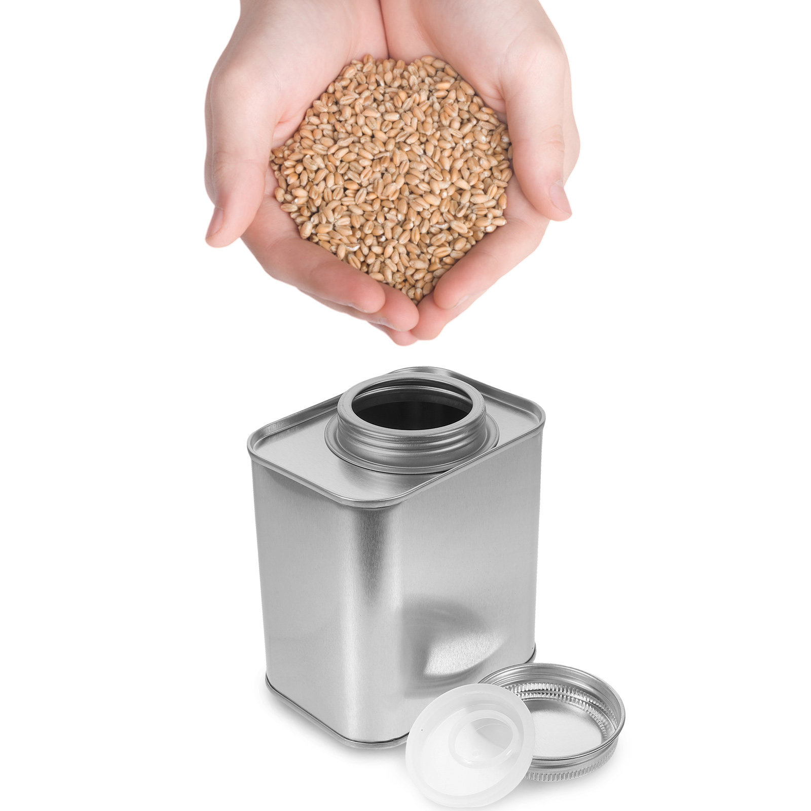 Canister Coffee Sugar Tea - 4-delige koffiebonen-opslagbus van blik, luchtdichte thee-