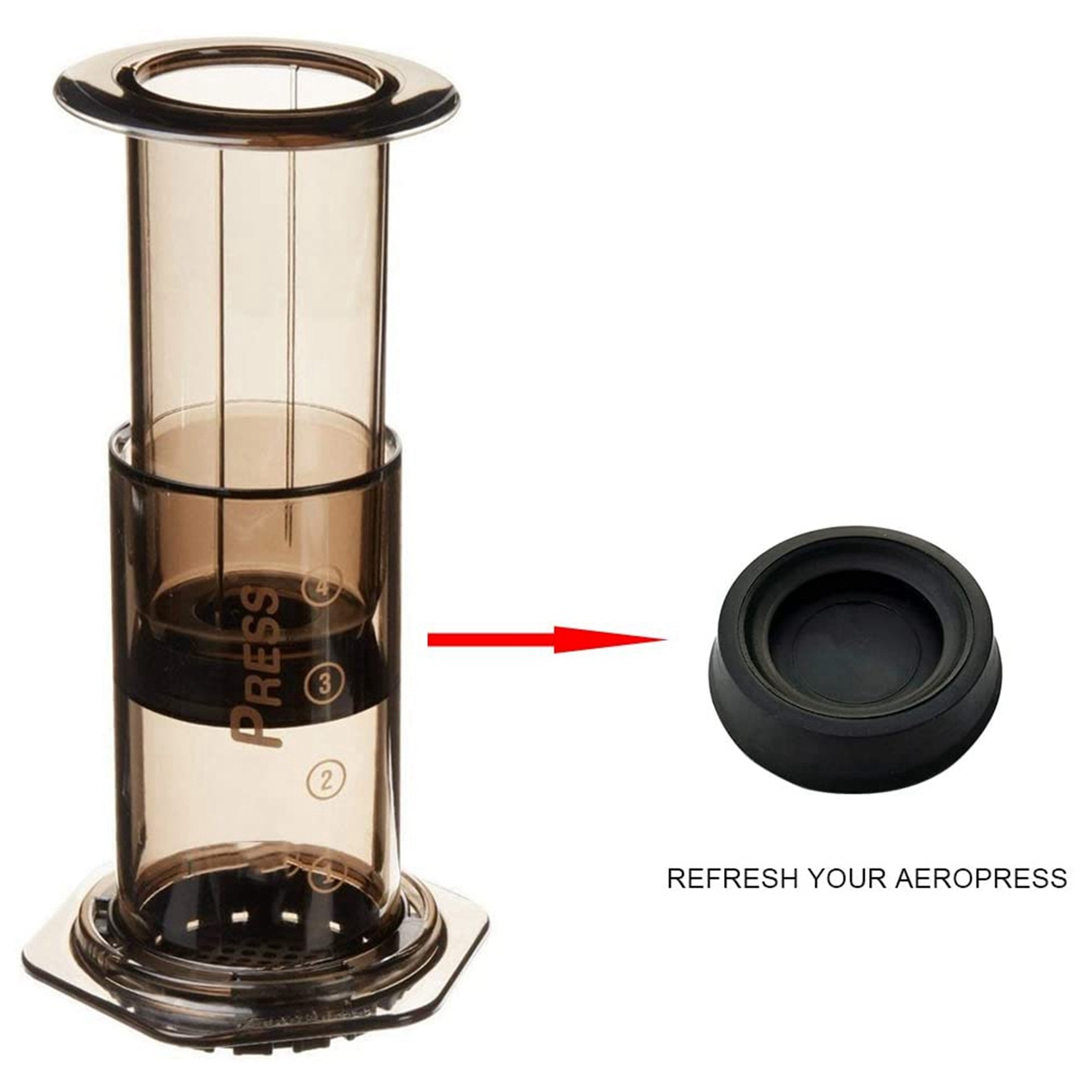 Aeropress Coffee Maker - A84G-4X Plunjer Rubberen Afdichting Voor Gebruik