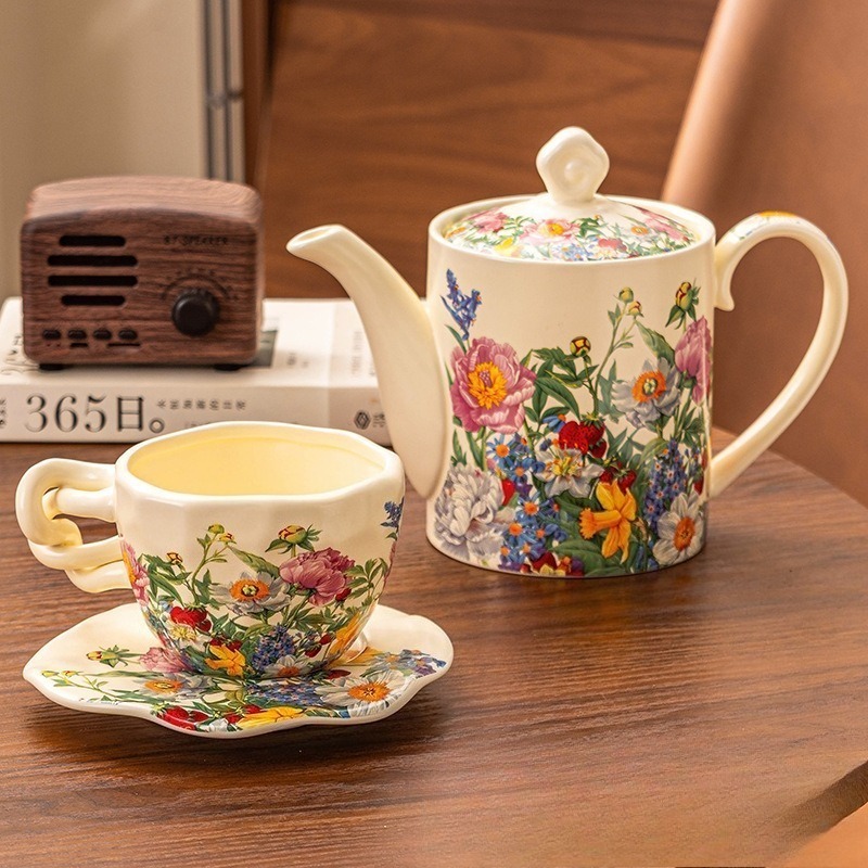 Europees vintage bloemmotief k - Coffee Tea Gift Basket recensie en prijs