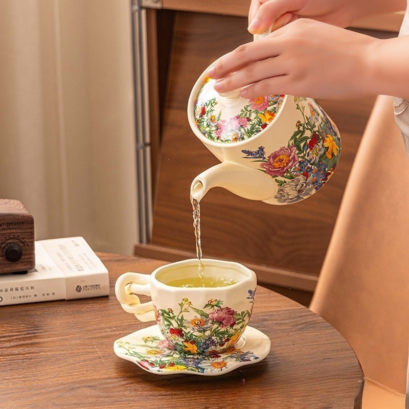 Europees vintage bloemmotief k - Coffee Tea Gift Basket recensie en prijs