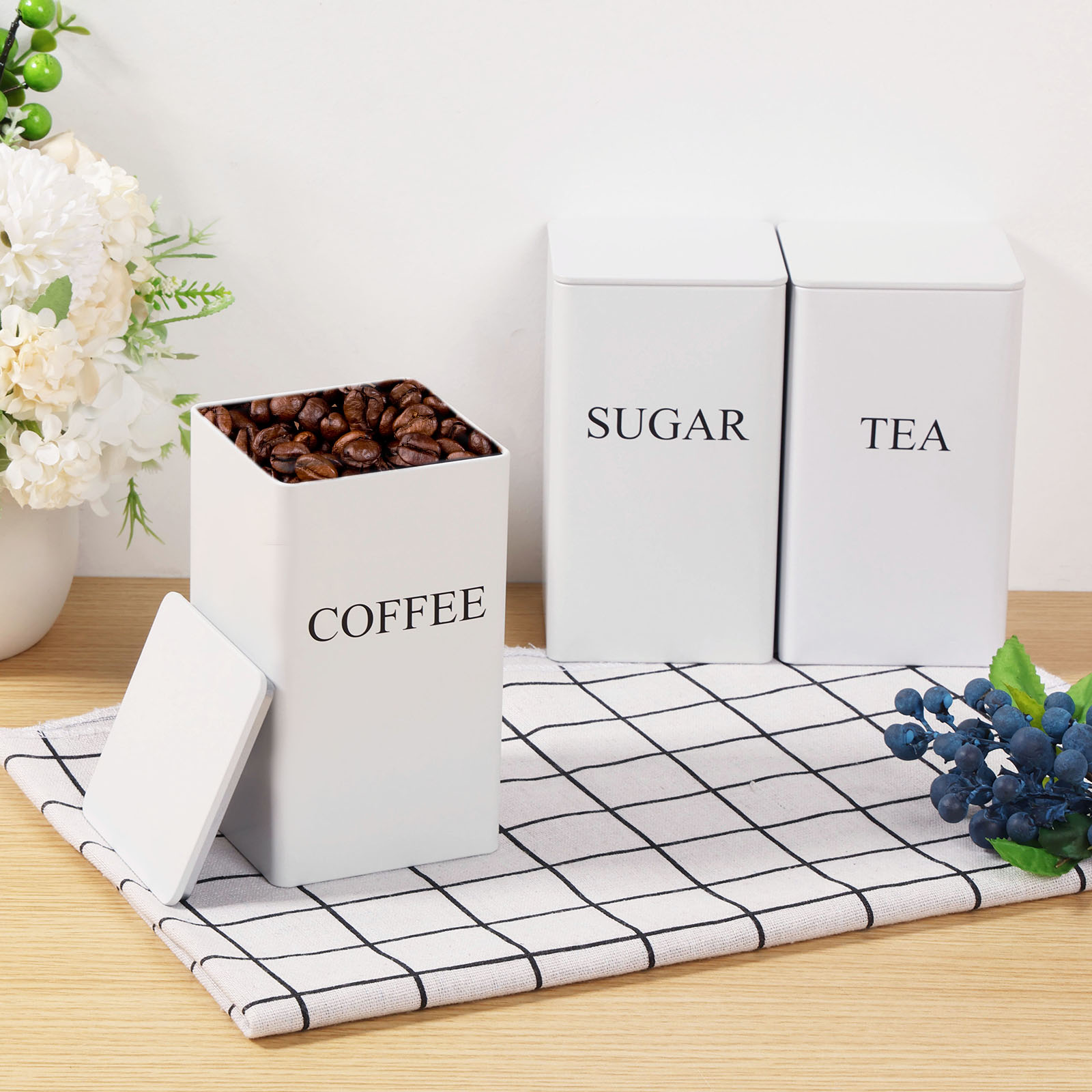 3 Stuks Koffieboon Opslagbusse - Canister Coffee Sugar Tea recensie en prijs