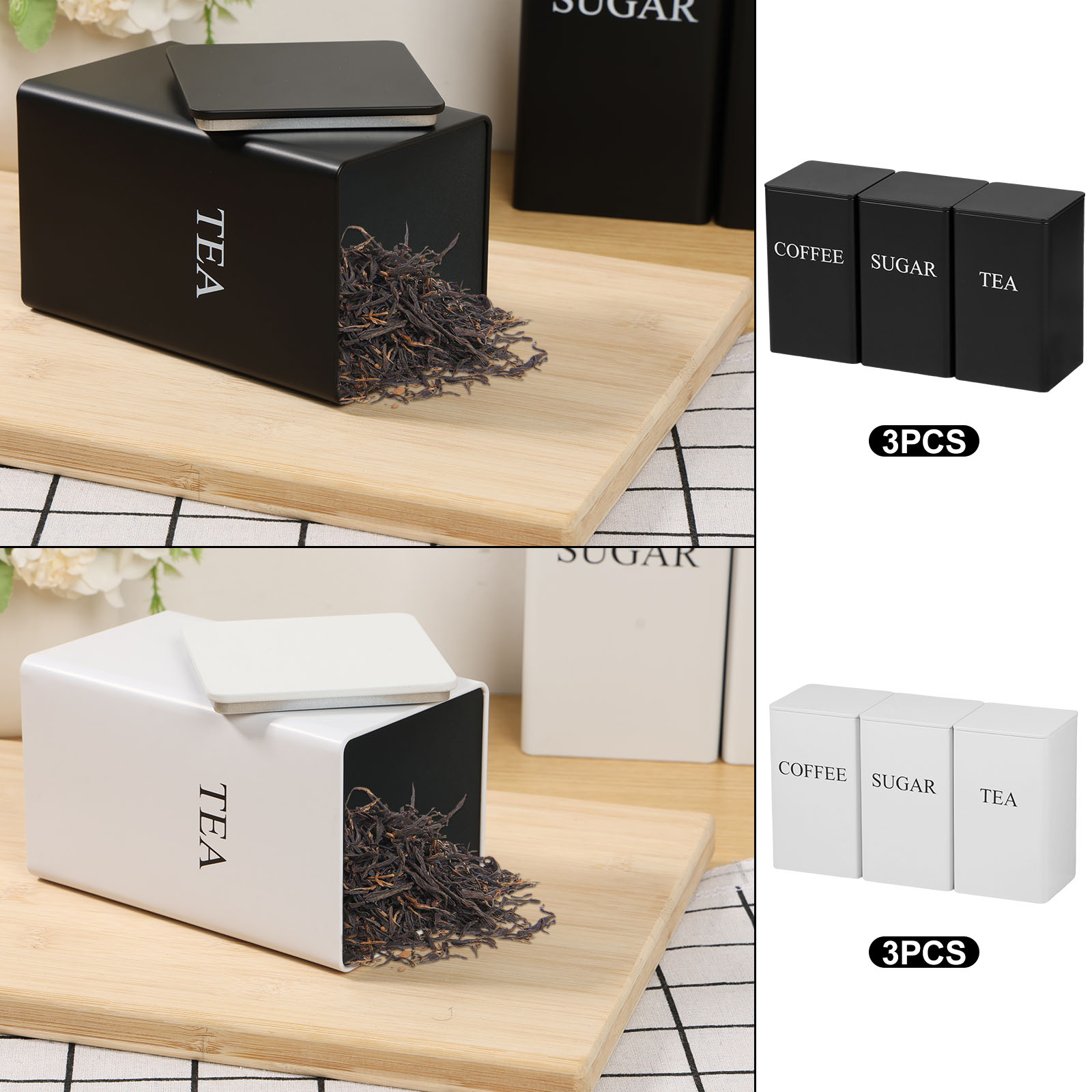 3 Stuks Koffieboon Opslagbusse - Canister Coffee Sugar Tea recensie en prijs