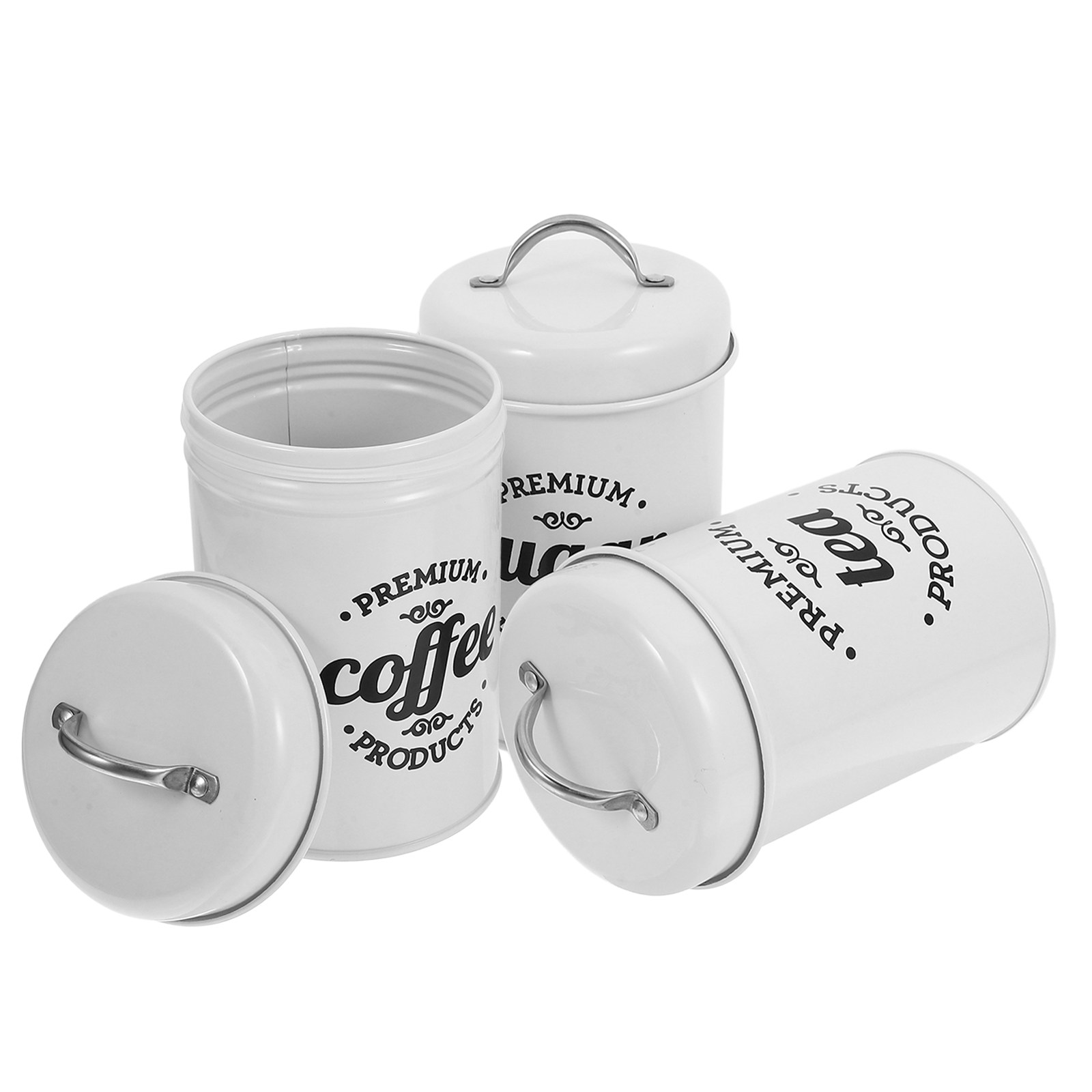 Luchtdichte metalen blikjesset - Canister Coffee Sugar Tea recensie en prijs