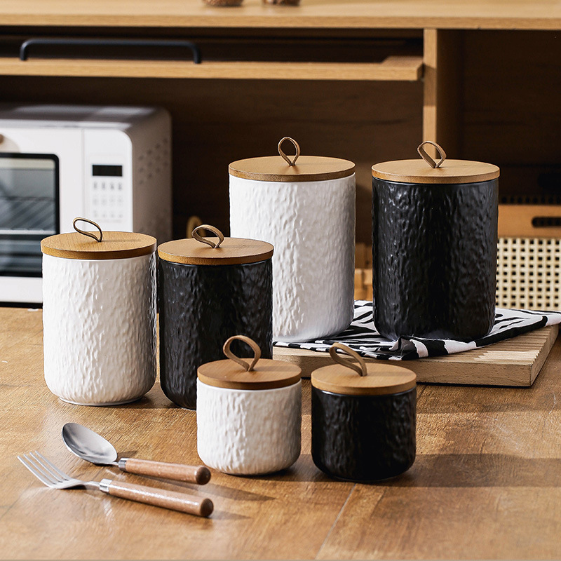 Rotspatroon keramische theeops - Canister Coffee Sugar Tea recensie en prijs