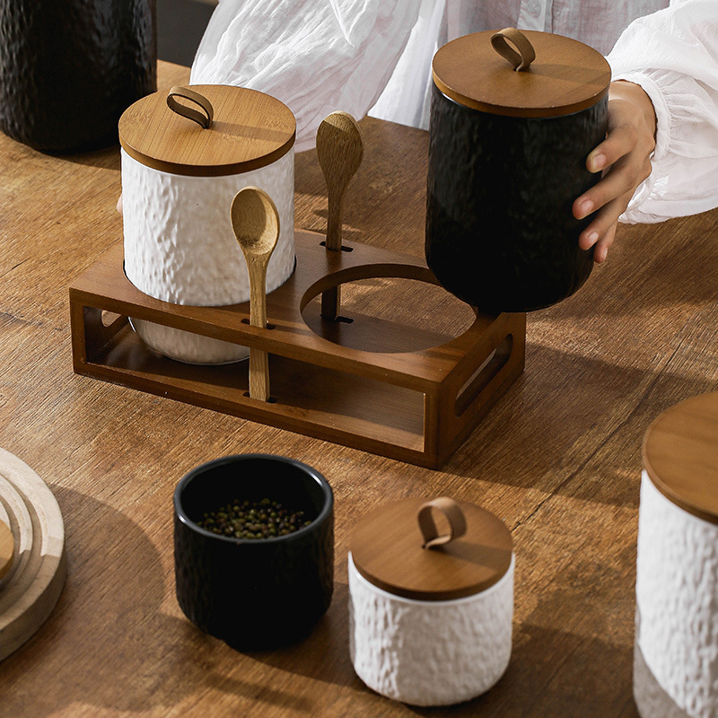 Rotspatroon keramische theeops - Canister Coffee Sugar Tea recensie en prijs