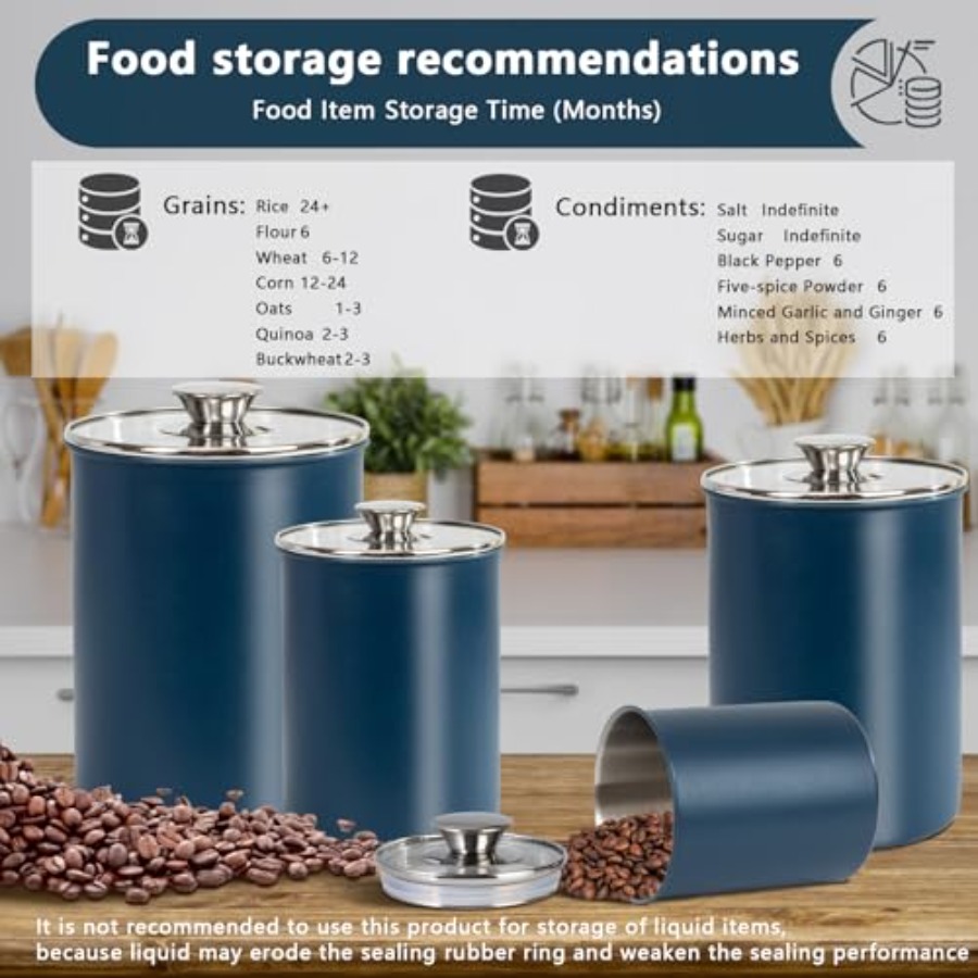 RVS voedsel bewaardozen set va - Canister Coffee Sugar Tea recensie en prijs