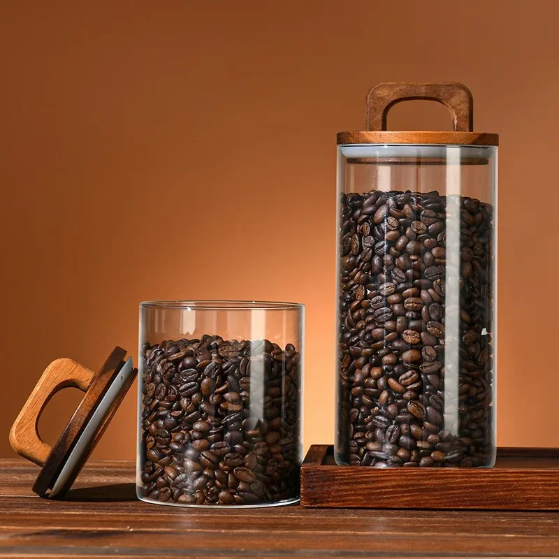 Helderglazen pot met bamboe de - Canister Coffee Sugar Tea recensie en prijs
