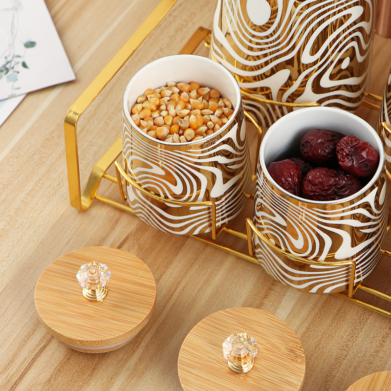 Set van 7-kleuren geglazuurde  - Canister Coffee Sugar Tea recensie en prijs