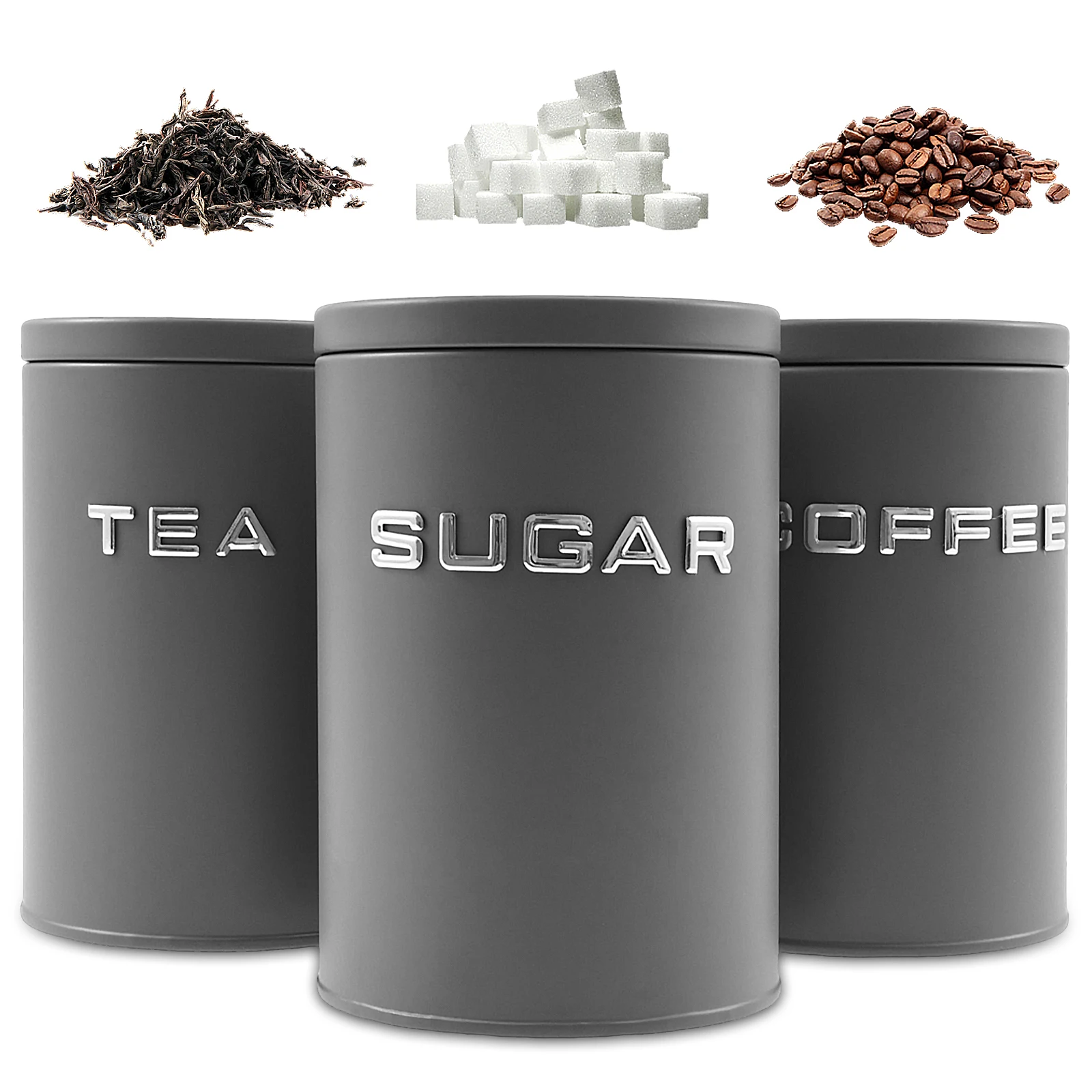 3-delige thee koffie suikerbus - Canister Coffee Sugar Tea recensie en prijs