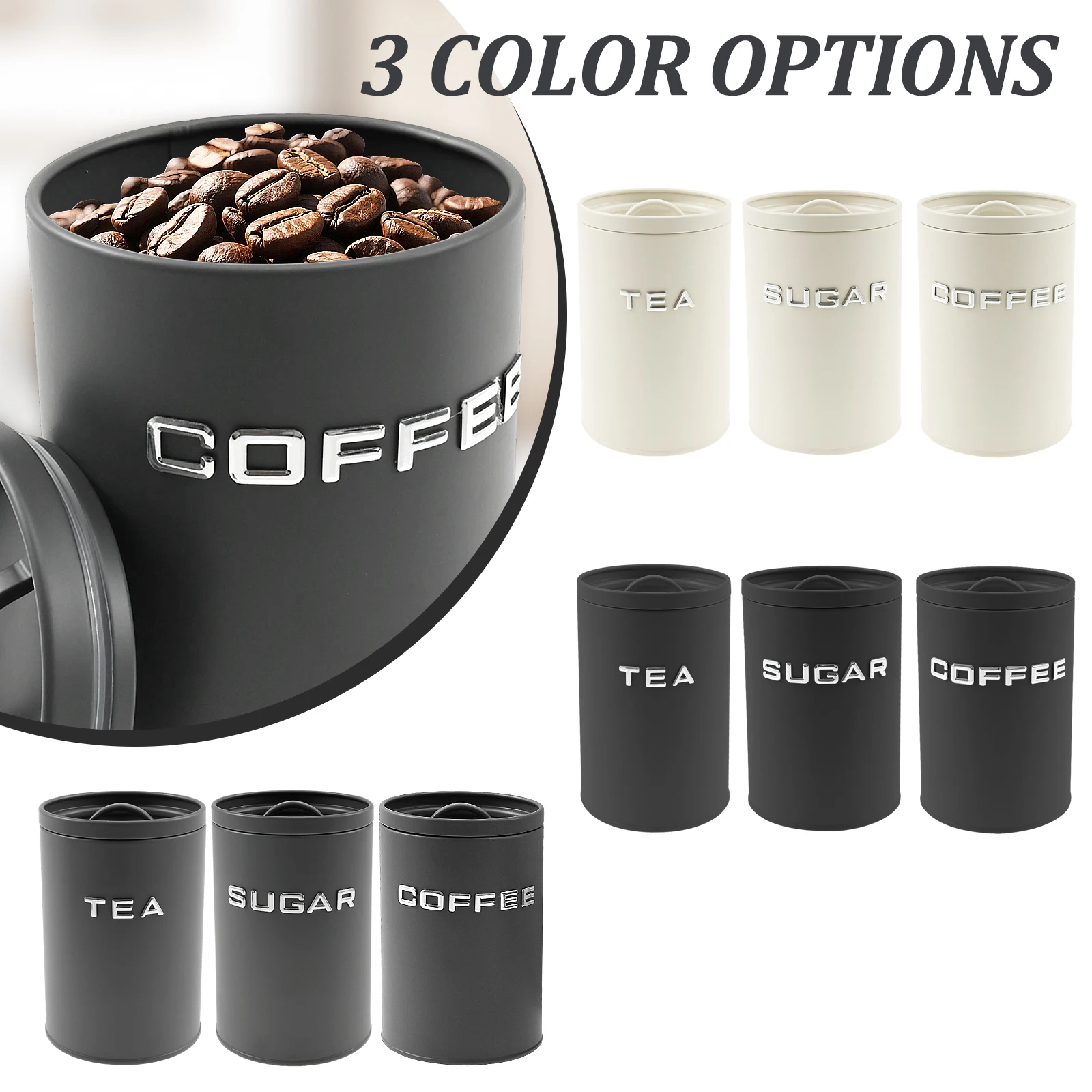 3-delige thee koffie suikerbus - Canister Coffee Sugar Tea recensie en prijs
