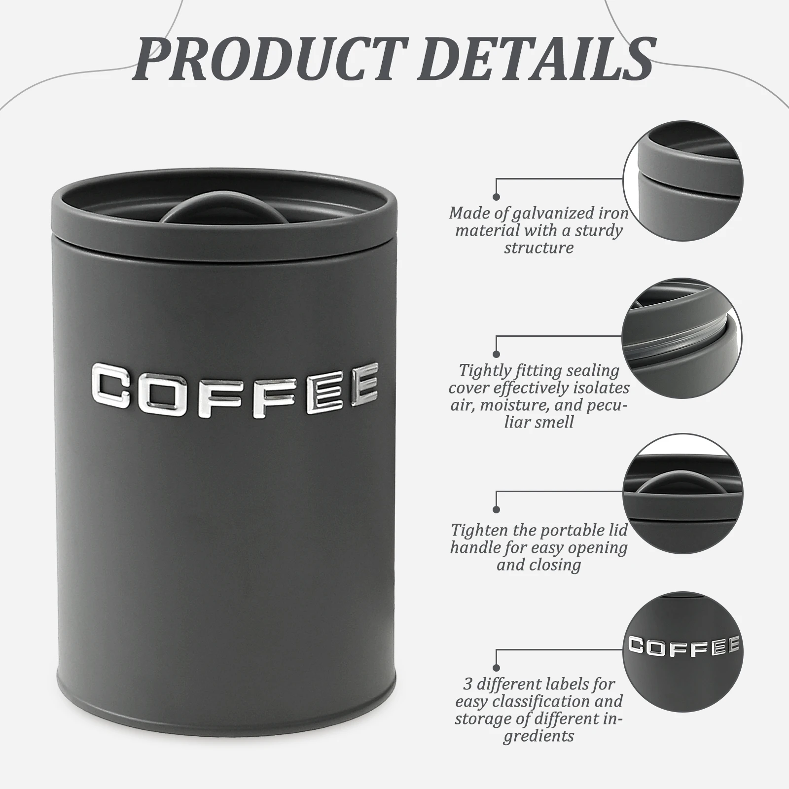 3-delige thee koffie suikerbus - Canister Coffee Sugar Tea recensie en prijs